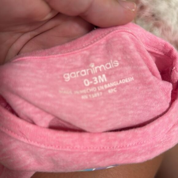 Garanimals Pink Ice Cream Onesie and Striped Ruffle Pants Set 0-3m - Picture 3 of 3